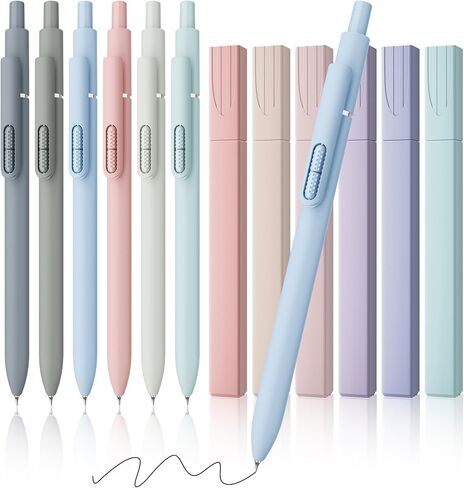 Gel Pens, 8 Pcs 0.7mm Black Ink Pens Fine Point Smooth Writing Pens, Aesthetic Gel Pens for Journaling Note Taking, Office School Supplies and Nurse School Supplies Gifts for Women Men in Kuwait