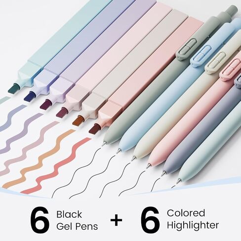 Gel Pens, 8 Pcs 0.7mm Black Ink Pens Fine Point Smooth Writing Pens, Aesthetic Gel Pens for Journaling Note Taking, Office School Supplies and Nurse School Supplies Gifts for Women Men in Kuwait