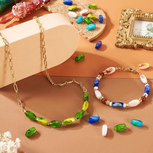 Pandahall 50pcs مسطحة البيضاوي المقلدة الأحجار الكريلية حبات 29x16x4mm ملون حبات فضفاضة الفواصل in Saudi Arabia
