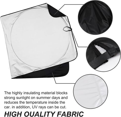 Car Windshield Sunshade متوافق مع BMW 5-Series G30 G31 525i 525xi 528i 528xi 530i 530e 530xi 535i 535xi 545i 550i 2018-2023 Front Window Sun Sun Shown Protecors (النسخة العادية) in Saudi Arabia