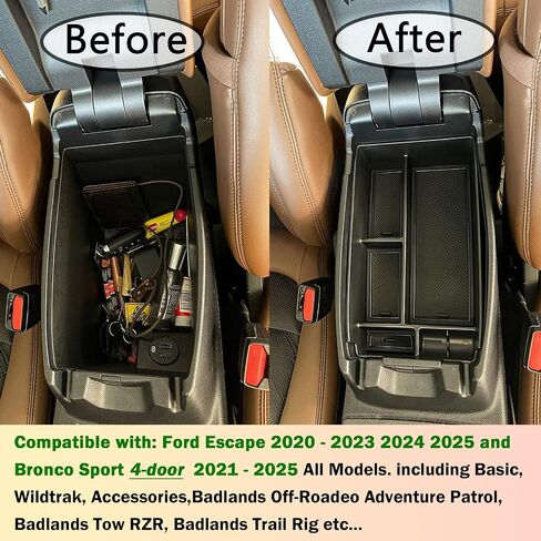 منظم وحدة التحكم في مركز Tacorbo متوافق مع Ford Escape 2020 2021 2022 2023-2025 و 2021-2024 2025 Bronco Sport Associory ، CX430 4-Door Insert Trane in Saudi Arabia