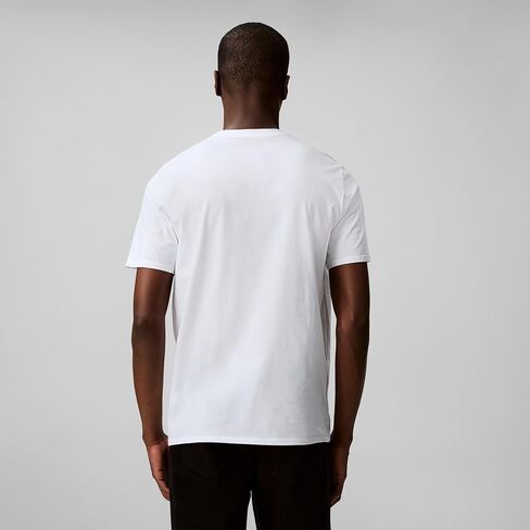Calvin Klein Men's Relaxed Fit CK Logo Crewneck T-Shirt Brilliant White in Kuwait