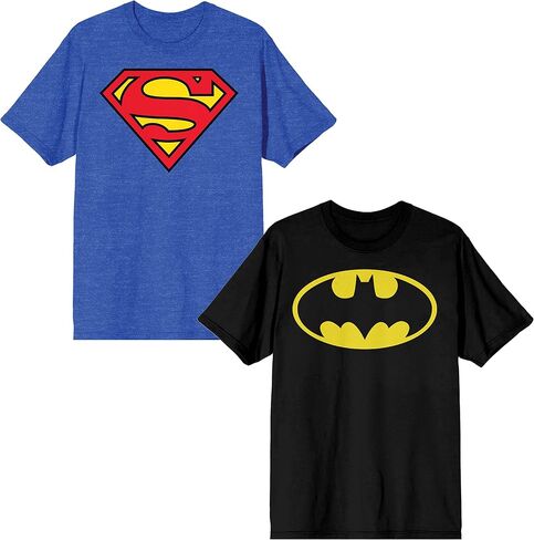 DC Justice League Batman & Superman Logos Tees 2-Pack Tees Tees in Saudi Arabia