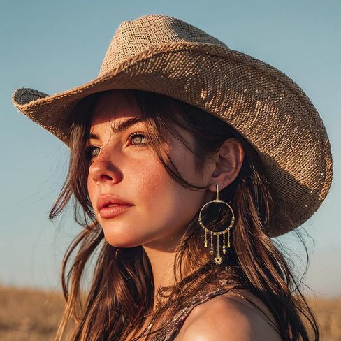 Montana West Wangler Dangle Earrings for Women Natural Stone Hoop Earrings Fashion Dainty Jewelry in Saudi Arabia