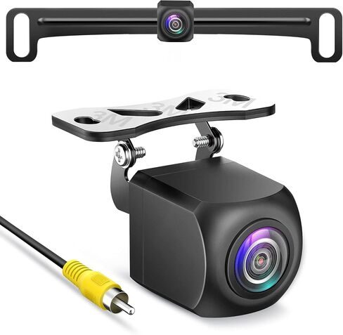 AHD Reverse Camera Compatible with Car Radio, 720/1080P Switchable 170° Perfect Angle Night Vision, Waterproof Back up Camera with Car Plate Installation Frame for Truck,Rv, SUV, Minivans, Sedans in Saudi Arabia