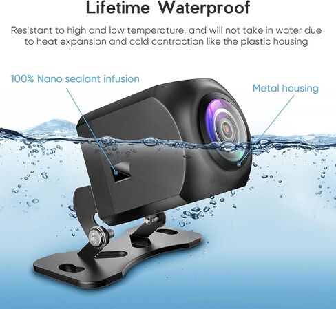AHD Reverse Camera Compatible with Car Radio, 720/1080P Switchable 170° Perfect Angle Night Vision, Waterproof Back up Camera with Car Plate Installation Frame for Truck,Rv, SUV, Minivans, Sedans in Saudi Arabia