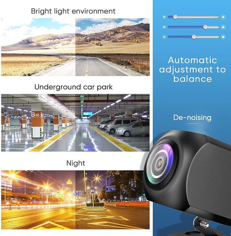 AHD Reverse Camera Compatible with Car Radio, 720/1080P Switchable 170° Perfect Angle Night Vision, Waterproof Back up Camera with Car Plate Installation Frame for Truck,Rv, SUV, Minivans, Sedans in Saudi Arabia