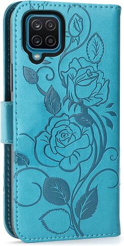 Asuwish Phone Case for Samsung Galaxy A12/M12 with Tempered Glass Screen Protector Cover and Wrist Strap Card Holder Slot Stand Cell Accessories Flip Wallet A 12 5G A-12 S12 12A 4G Women Men Purple in Saudi Arabia