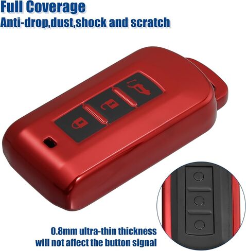 Acropix TPU Key Fob Cover Fit for Mitsubishi Outlander - Pack of 1 Pink in Saudi Arabia