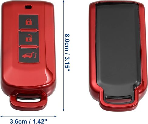 Acropix TPU Key Fob Cover Fit for Mitsubishi Outlander - Pack of 1 Pink in Saudi Arabia
