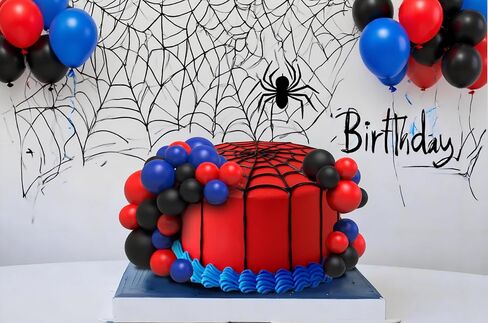 33 Pieces Ball Cake Topper Foam Balls Cupcake Topper Mini Balloon Cake Topper Red Blue White Cartoon Color Series Balls Cake Decorations for Birthday Wedding Anniversary Party Supplies (blue) in Saudi Arabia