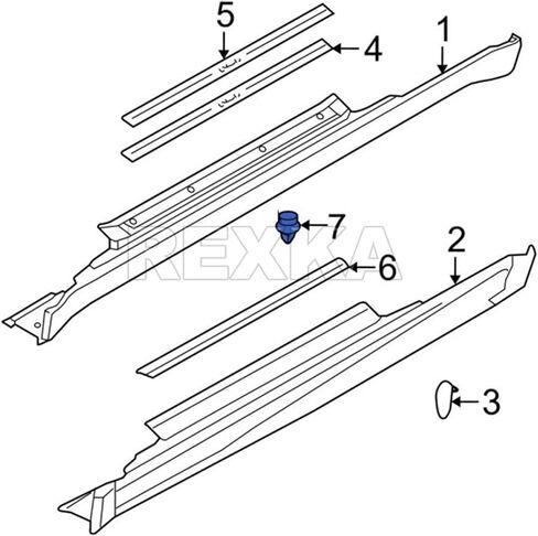 Rexka 15pcs Rocker Panel Moulding Clips for BMW Mini Cooper 07-13-1-480-419 07131480419 R50 R56 R55 R52 R53 in Saudi Arabia