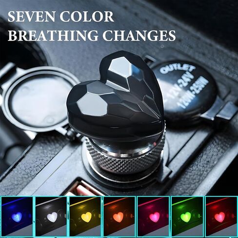 4PCS USB LED Car Interior Atmosphere Lamp, Portable Plug-in Heart Shaped Vehicle Ambient Lights, Automotive Night Lighting Decoration Accessories, Universal for SUV, Sedan, Truck (Pink) in Kuwait