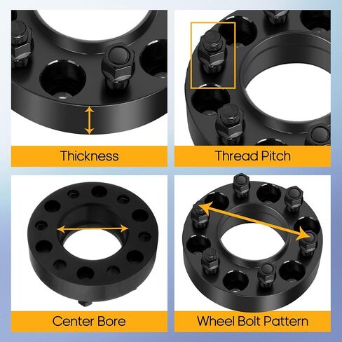 OCPTY 2PCS 6 Lug Wheel Spacers Hubcentric 1.5 بوصة 6x135 إلى 6x135 87mm 14x1.5 in Saudi Arabia