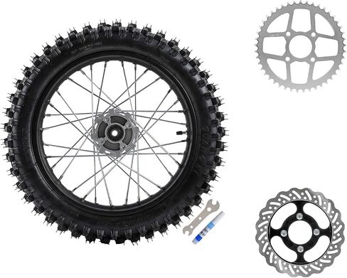 16 "العجلة الخلفية 90/100-16 حافة الإطارات و 45T ضرس وفرامل للفرامل ل 150cc 140cc 200cc دراجة الأوساخ in Kuwait