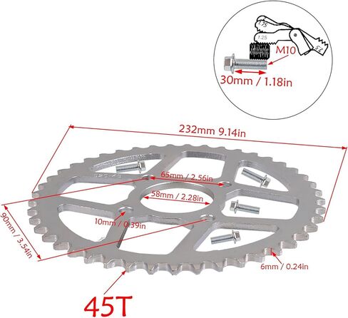 16 "العجلة الخلفية 90/100-16 حافة الإطارات و 45T ضرس وفرامل للفرامل ل 150cc 140cc 200cc دراجة الأوساخ in Kuwait
