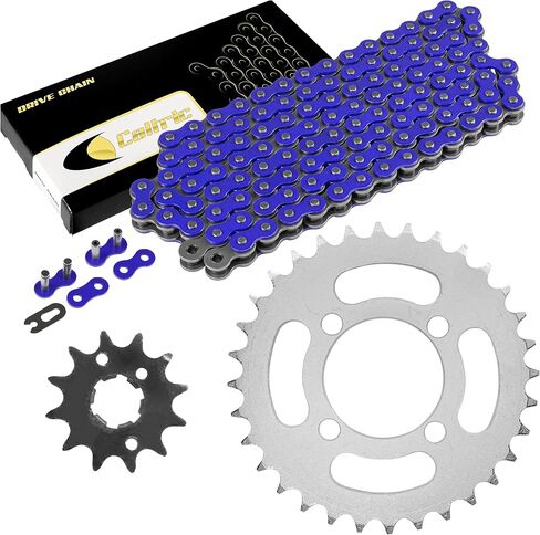 Caltric Drive Chain & Sprockets Kit متوافقة مع Yamaha Grizzly 125 YFM125 G 2004 2005 2006-2012 in Saudi Arabia