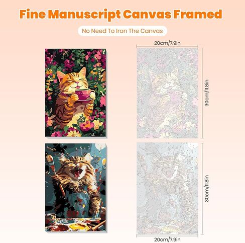 Genius maker 2 Pack Flowers Paint by Numbers Kits for Adults Beginners, Adults Paint by Number Kit Framed Canvas, Painting Kits for Adults, Easy Painting by Numbers for Adults Art Crafts 8x12inch in Saudi Arabia