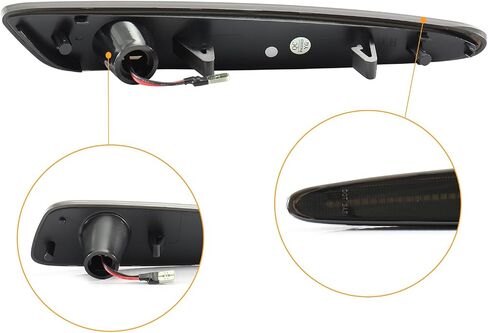 مصابيح علامة جانبية LED بيضاء متوافقة مع Corvette C6 Z06 ZR1 2005-2013 الأمامية المصد الخلفي المصد الخلفي مصابيح العدسة المدخنة in Saudi Arabia