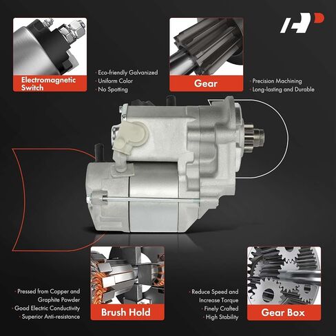 A-Premium Starter Motor متوافق مع Toyota Tacoma 2011 2012 2013 2014 4.0L ، 12V 1.4kW 10-TETH في اتجاه عقارب الساعة ، استبدل# 2810031111 ، 4280006381 in Saudi Arabia