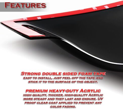 Q1-TECH, Rear Window Roof Spoiler Compatible with 2008-2023 Dodge Challenger, Acrylic Rear Window Roof Visor Spoiler Wing 2009 2010 2011 2012 2013 2014 2015 2016 2017 2018 2019 2020 2021 2022 Smoke in Saudi Arabia