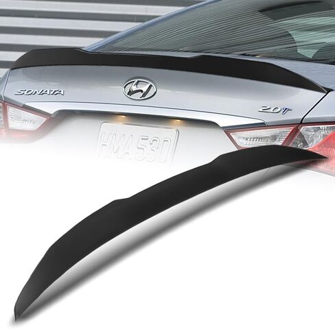 ترقب مواد ABS المضبوطة على طراز V-Strunk Lid Spoiler Wing متوافق مع 2011-2014 Hyundai Sonata ، والملحقات الخارجية للسيارة ، وقطع غيار بديل أدوات هيئة السيارات (Matt Black) in Kuwait