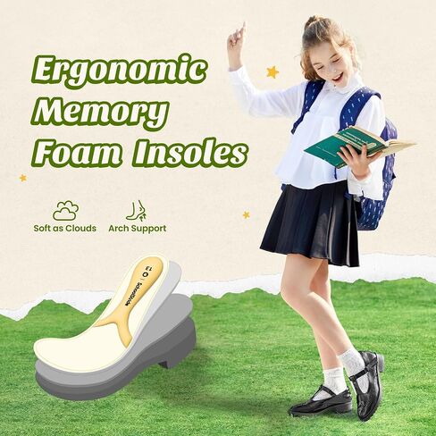 Toddler Girls Dress Shoes Mary Jane Flats Little Big Kid Wedding Party Princess School Uniform Ballet Black White Classic T-Strap Low Heel Hook and Loop Slip-On Soft Sole Closed Toe in Saudi Arabia