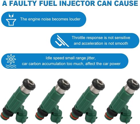 JDMON FJ657 4Pcs Fuel Injectors Compatible with Mazda Protege 2001-2003, Protege5 2002-2003 2.0L L4 Replacement for INP-783 4G1408 842-12244 FSJ213250 in Saudi Arabia
