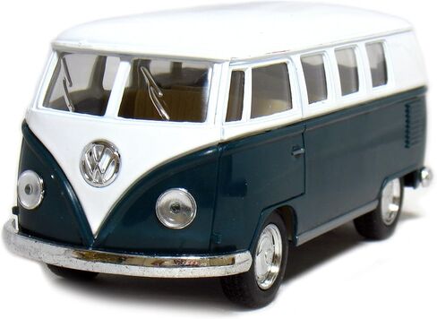مجموعة من 4 مركبات: 5 بوصات 1962 VW Classic Van Flowers مع لوح ركوب الأمواج (أحمر، أخضر، كستنائي، أصفر) in Saudi Arabia