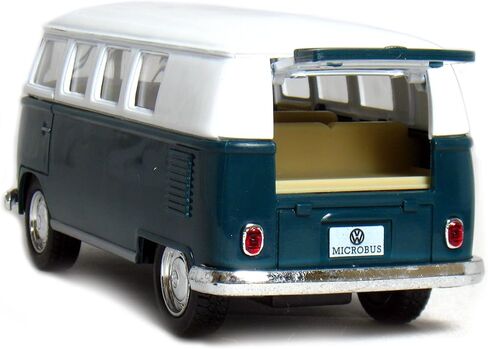 مجموعة من 4 مركبات: 5 بوصات 1962 VW Classic Van Flowers مع لوح ركوب الأمواج (أحمر، أخضر، كستنائي، أصفر) in Saudi Arabia