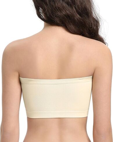 HACI Strapless Bra Wireless No-Slip Supportive Seamless Bandeau Tube Top for Women Everyday in Saudi Arabia