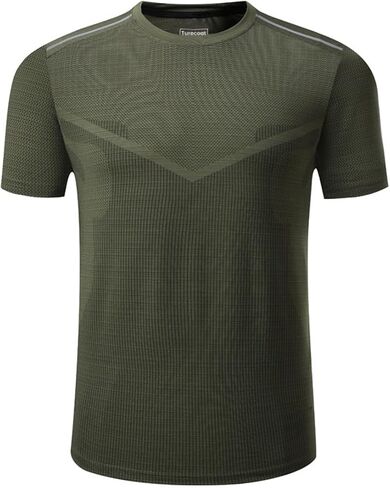Men's Athletic Crew Neck T-Shirt - Quick Dry Workout Tees for Gym Running in Saudi Arabia