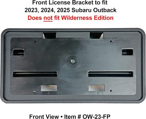 C&C Car Worx Front License Plate Frame/Bracket Compatible with 2023, 2024, 2025 Subaru Outback Wagon (Will NOT Fit The Wilderness Edition!) in Saudi Arabia