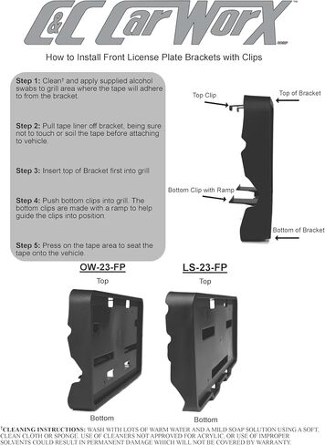 C&C Car Worx Front License Plate Frame/Bracket Compatible with 2023, 2024, 2025 Subaru Outback Wagon (Will NOT Fit The Wilderness Edition!) in Saudi Arabia