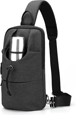 Crossbody Sling Backpack for Men Women Sling Bag Multipurpose Travel Hiking Cross Body Chest Bag (Gray) in Saudi Arabia