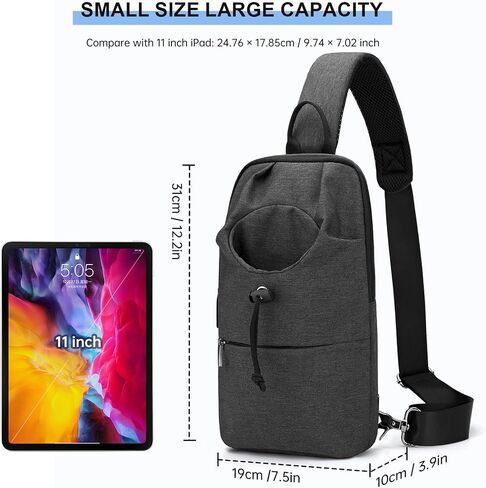 Crossbody Sling Backpack for Men Women Sling Bag Multipurpose Travel Hiking Cross Body Chest Bag (Gray) in Saudi Arabia