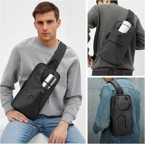 Crossbody Sling Backpack for Men Women Sling Bag Multipurpose Travel Hiking Cross Body Chest Bag (Gray) in Saudi Arabia