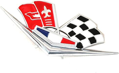 2Pcs 1962-1963 Impala 327 409 Belair Front Fender Emblem Replacement for Corvette (Chrome) in Kuwait
