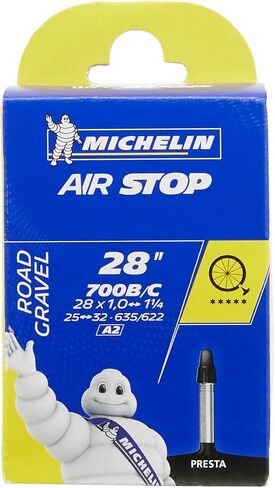 Michelin Airstop Bicycle Tubes, Butyl Rubber, Presta/Schrader/Regina/Wood, 26", 27.5", 27 x 1 1/4, 700c, 29", Road, Mountain, Gravel, Commuter, Hybrid Bicycle in Saudi Arabia