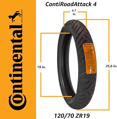Continental ContiRoadAttack 4 120/70ZR19 Front Sport Touring Motorcycle Tire - Enhanced Wet & Dry Weather Performance, Superior Grip, and Outstanding Durability 120/70-19 in Saudi Arabia