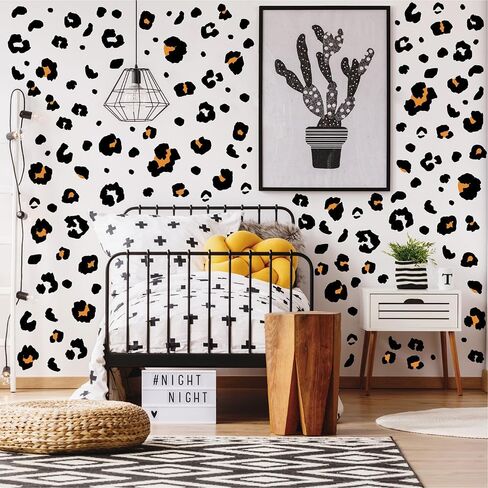 390 PCS ملصقات حائط طباعة نمر ذاتية - 10 أوراق قابلة للإزالة شارات جدار فينيل مقاومة للماء لغرفة الأطفال ، حضانة ، غرفة اللعب ، المنزل ، المكتب ، استوديو ديكور (ملون) in Kuwait