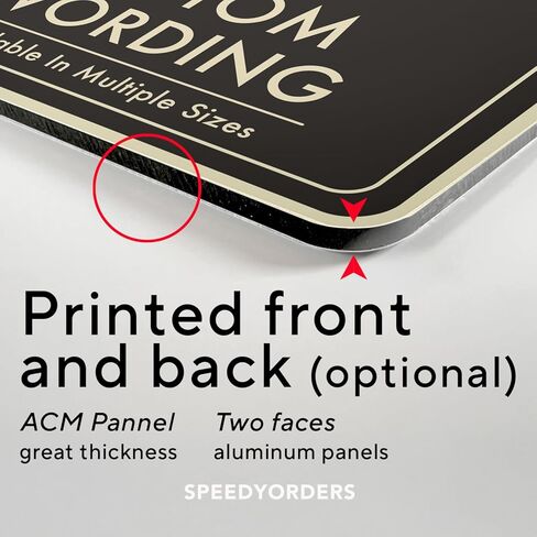 علامة مخصصة للمعادن الزخرفية في الهواء الطلق - ألومنيوم مخصص - علامة ممر مقاوم للماء ، Black Charcoal 8x8 In in Kuwait