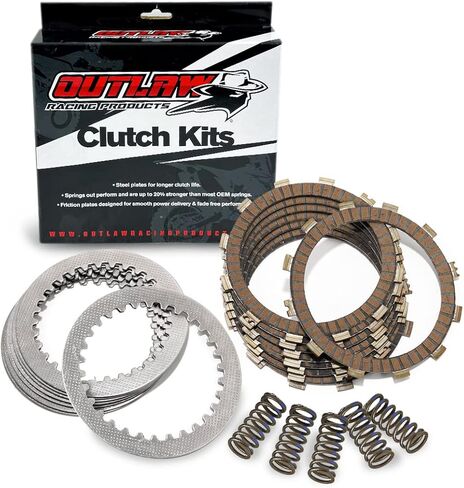 Outlaw Racing ORC85 Complete Clutch Repair Rebuild Kit - Includes Springs Steel & Fiber Plates - Compatible with Yamaha YZ125 1996-1996YZ125 2002-2004 in Saudi Arabia