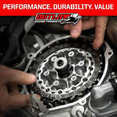 Outlaw Racing ORC85 Complete Clutch Repair Rebuild Kit - Includes Springs Steel & Fiber Plates - Compatible with Yamaha YZ125 1996-1996YZ125 2002-2004 in Saudi Arabia