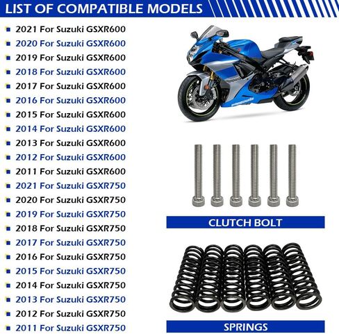 مجموعة القابض والاحتكاك حشية زنبركية متوافقة مع Suzuki GSX-R600 GSX-R750 2011-2021 in Saudi Arabia