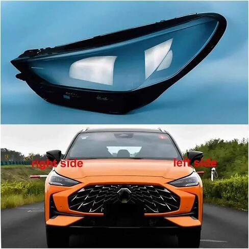 Headlight Housing Compatible For MG ONE 2022 2023 Car Accessories Front Headlamp Transparent Lampshade Lamp Shell Headlight Lens Cover Plexiglass(2PCS left and right) in Saudi Arabia