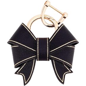 WADORN Bowknot Keychain for Women, PU Leather Cute Bow Key Ring Personalized Car Key Holder Purse Handbag Pendant Charm with D Ring Backpack Decorations Craft Accessories Ladies Gift, Pink in Kuwait