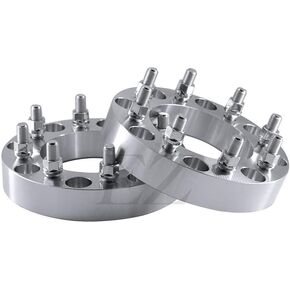Ezaccessory 2 محولات العجلة الفواصل 8x6.5 إلى 8x6.5 | 8x165 إلى 8x165 | يناسب Chevy GMC C2500/K2500 88-10 | 1 "سميكة 14x1.5 ترصيع in Kuwait