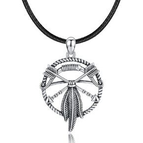 Native American Jewelry 925 Sterling Silver Feather Pendant Bow Arrow Necklace Abalone Shell Necklace Indigenous Jewelry Indian Gifts for Women Men Birthday in Kuwait
