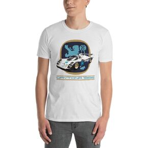 1986 Holbert-Lowenbrau Derek Bell 962 IMSA GTP Racecar T-Shirt in Saudi Arabia